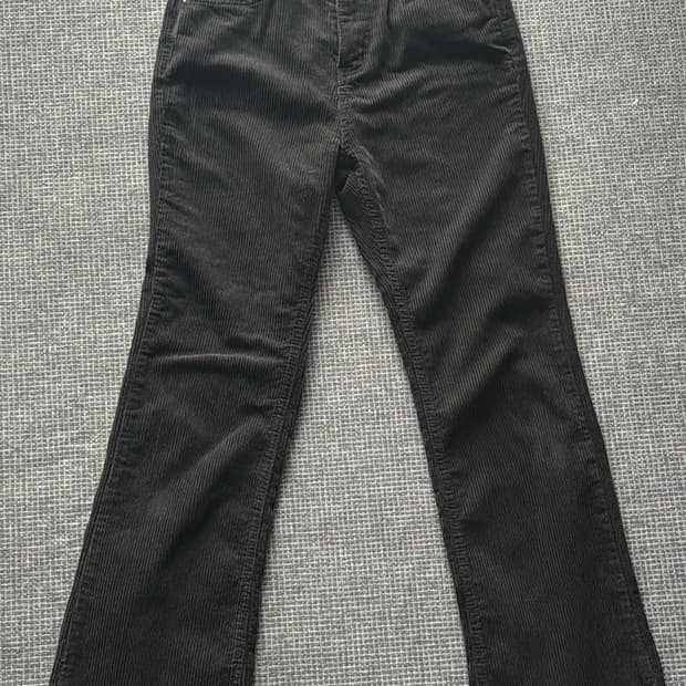 골덴 부츠컷 챠콜