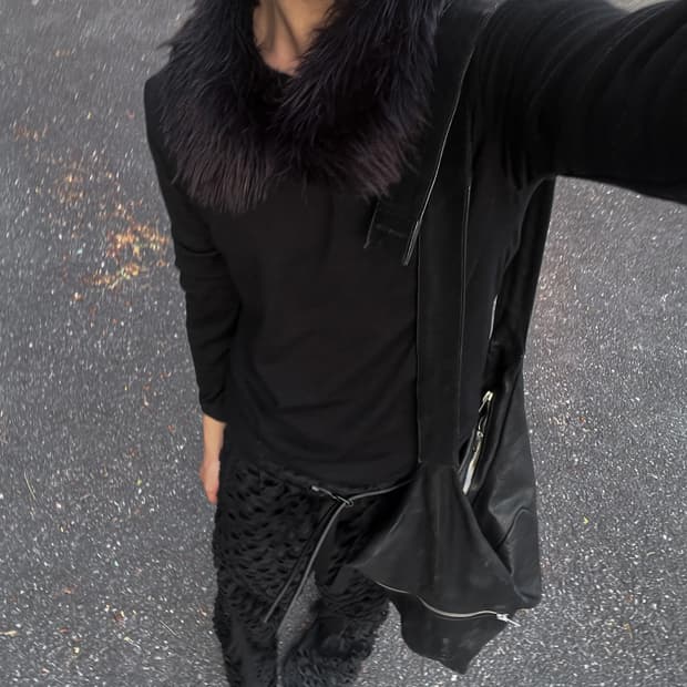 크리스 반 아쉐 빅 레더 크로스백 