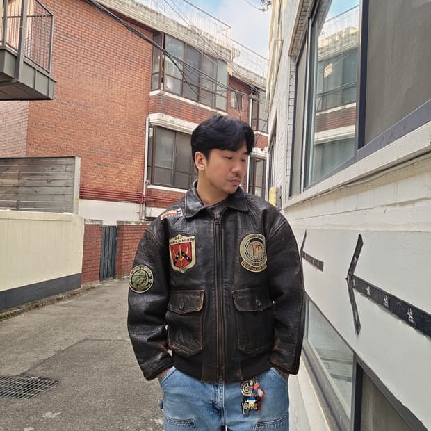 90's 빈티지 G-1 레더 자켓