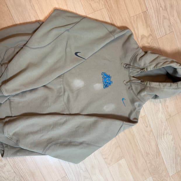 나이키x오프화이트 로고자수 후드티 L(2XL)