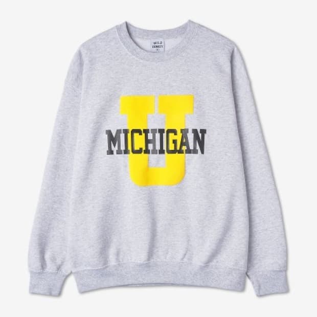 와일드동키 미시건 프린팅 맨투맨