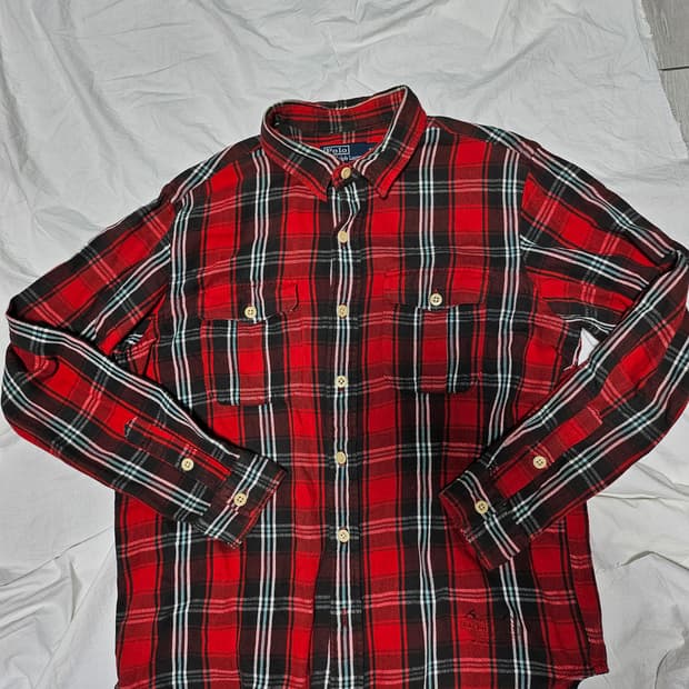 폴로랄프로렌 포켓 플란넬 셔츠 XL