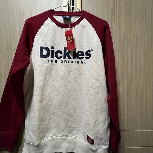 디키즈 빅로고 나그랑 맨투맨 버건디 아이보리 새상품 M