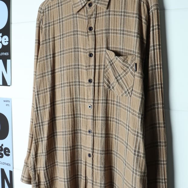 (L-XL) 필루미네이트 셔츠 남방 체크 브라운 플란넬-H35745