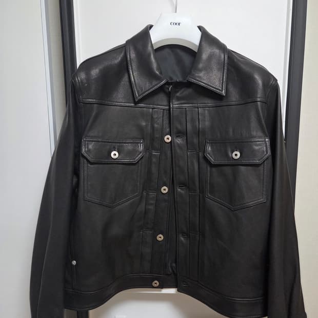 쿠어 램스킨 트러커 자켓 L