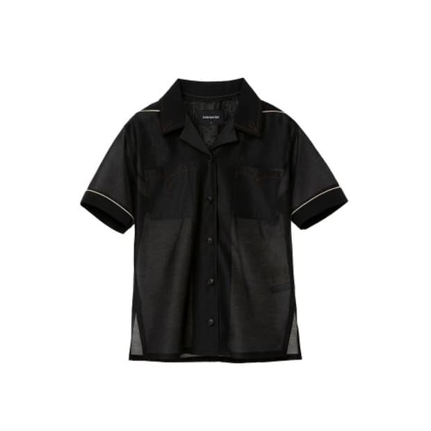 앤더슨벨 조지아 칼라 엠보더리 오간자 셔츠 