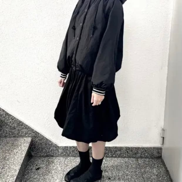 피에브레 프릴 후드 패딩집업