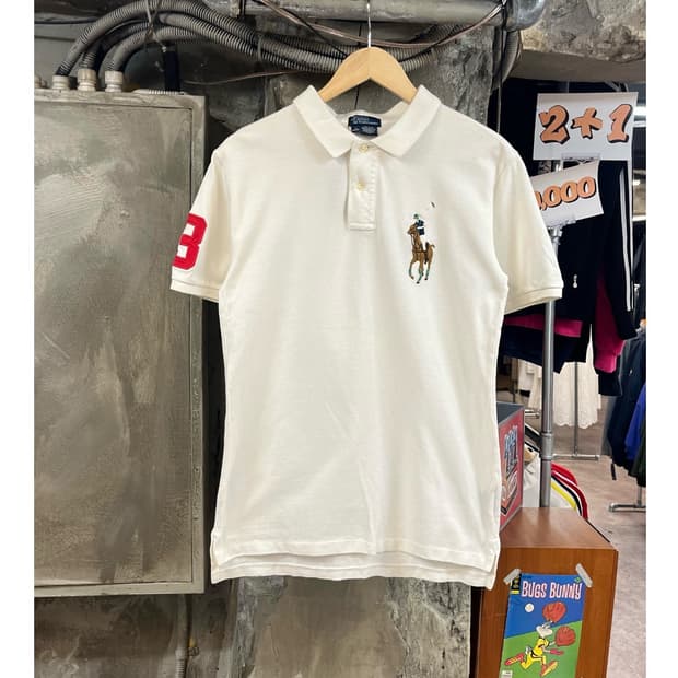 폴로 랄프로렌 빅포니 반팔 카라티 화이트 L #csz3798