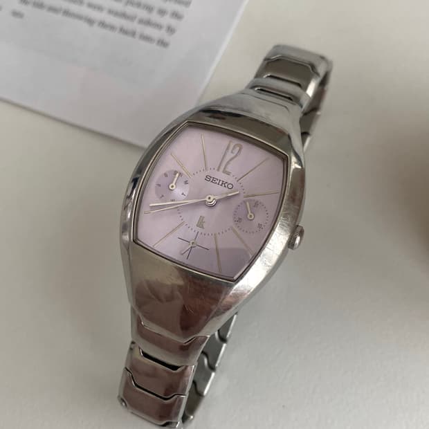Seiko 세이코 lk 루키아 쉘 실버 라벤더퍼플