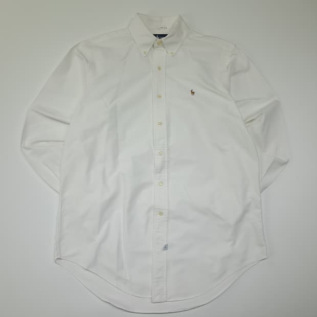 CL450 M 폴로 90s 코튼 멀티포니 옥스포드 화이트 셔츠 남방