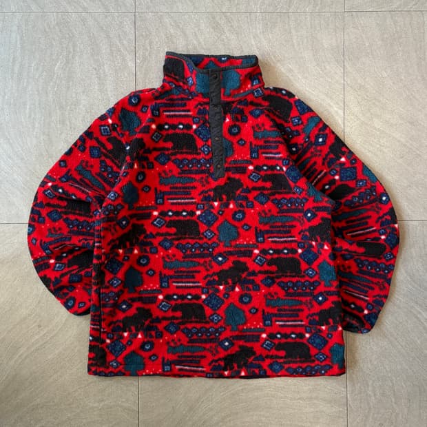 90년대 미국 생산 엘엘빈 아즈텍 플리스 신칠라 