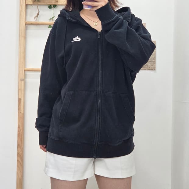 [프립]XL/나이키 후드 집업 블랙