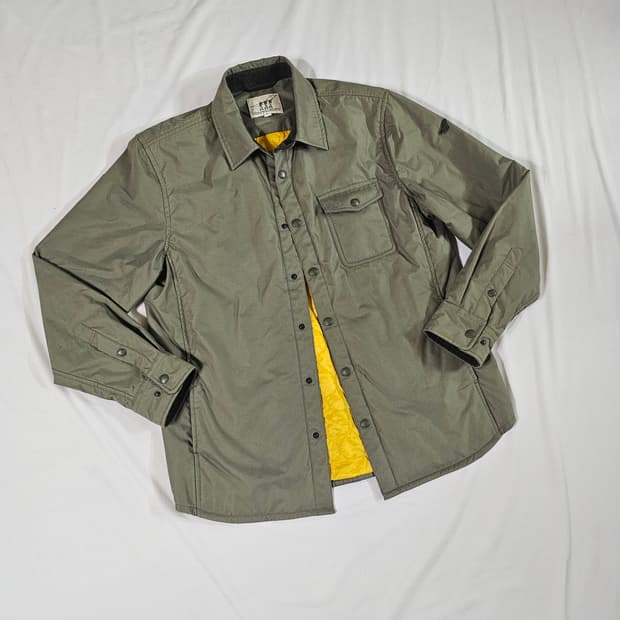 [100] 코오롱 남성 헨리코튼 솔리드 아우터형 패딩 셔츠 자켓