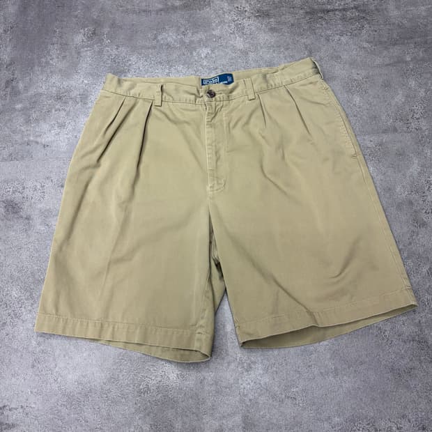 90s 폴로 랄프로렌 타일러 올리브 투턱 치노 쇼츠