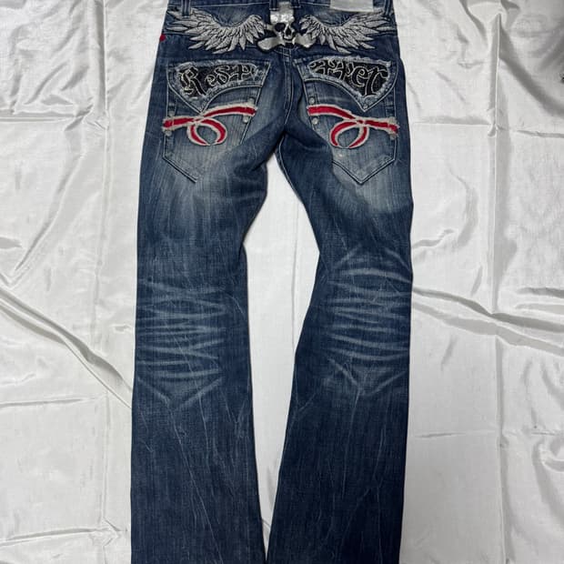 Red pepper 0O's 00sskull embroider denim