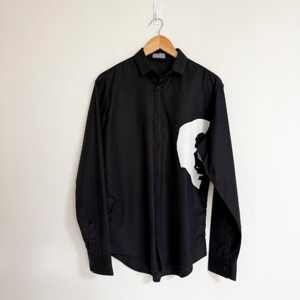 dior homme ss06 face print shirts