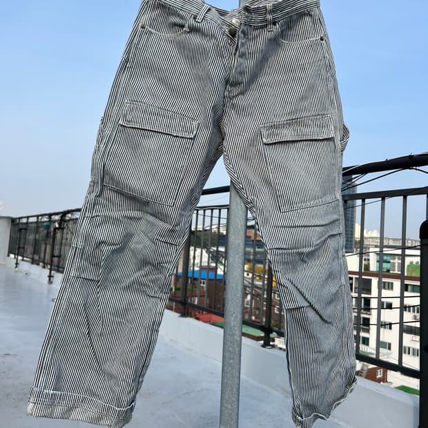 히코리 스트라이프 팬츠