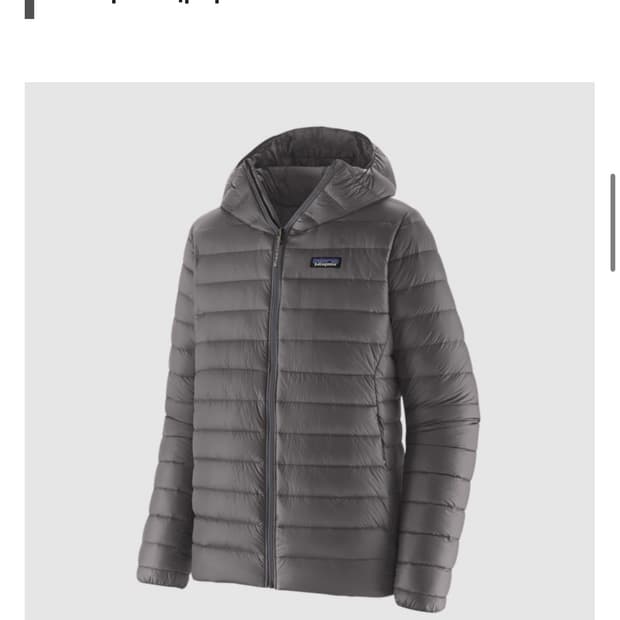 파타고니아 후드 경량패딩 맨즈 S
