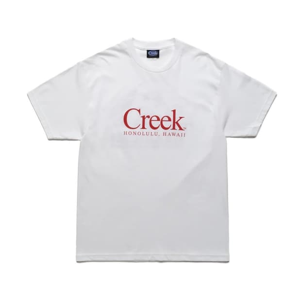 Creek x Quiet Mountain Cafe 한정판 티셔츠 화이트