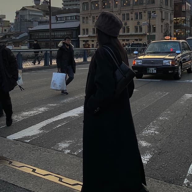 시눈 더블 롱 코트