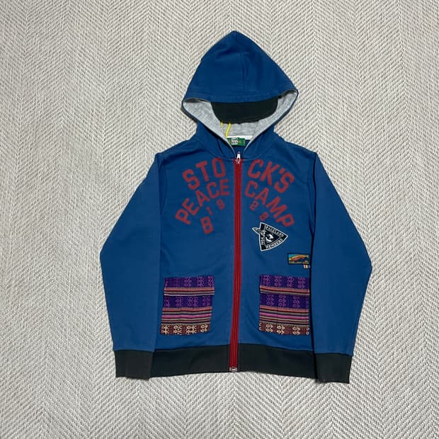 빈티지 키즈 노르딕 그래픽 후드집업