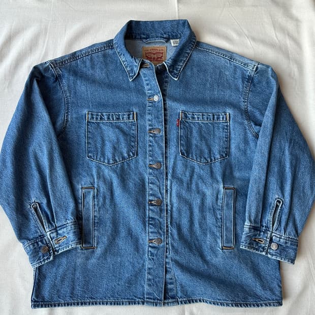 리바이스 셔츠형 데님 자켓 100