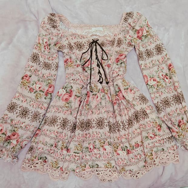 리즈리사 원피스 / 갸루 노르딕 라떼갸루 아일릿 히메갸루