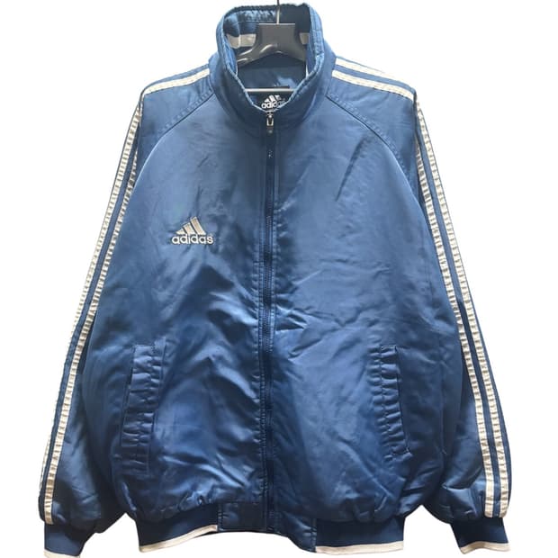 [ADIDAS] 아디다스 빅로고 삼선 싸커 자켓 블루