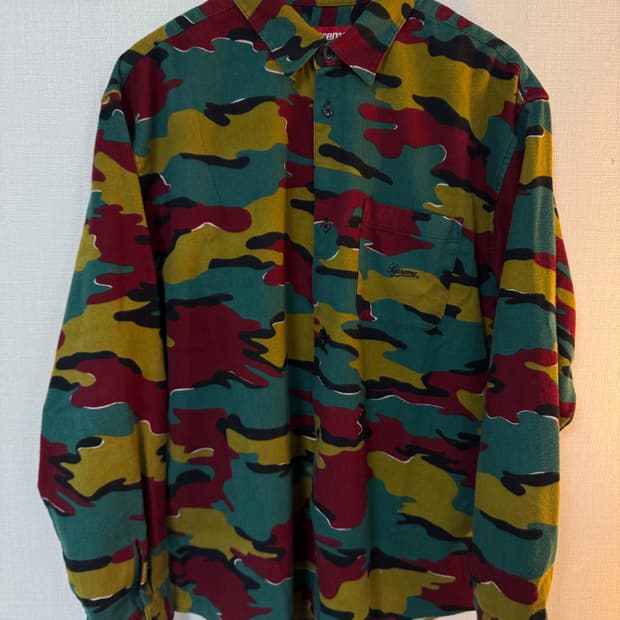 [L]슈프림 플란넬 셔츠 카모 - 23FW