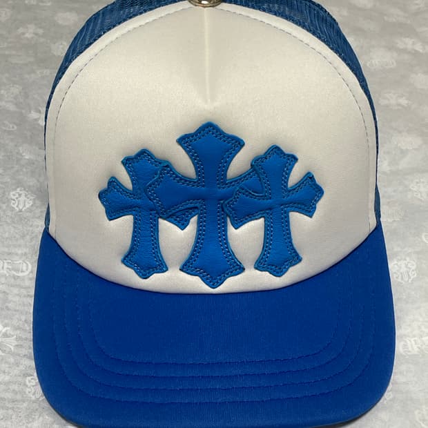 크롬하츠 블루 세메터리 패치 모자