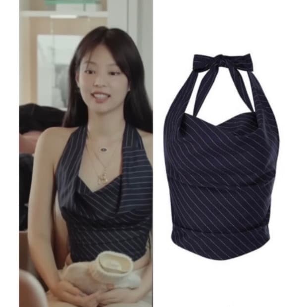 NOT YOUR ROSE 낫유어로즈 드레이핑 홀터넥 탑