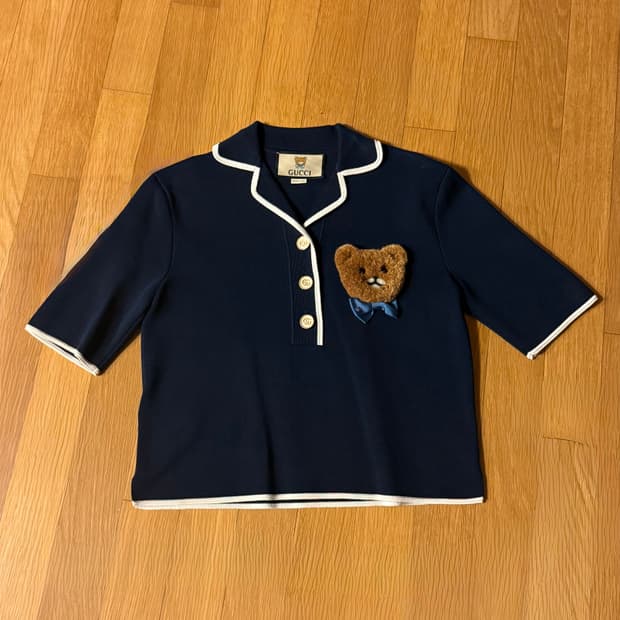 구찌 x 카이 콜라보 여자 반팔 니트