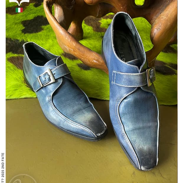 Male & Co Blue Aging Cow Leather Loafer 
