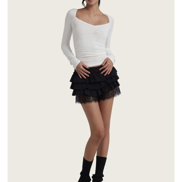 클리시어 Tutu Ballet Lace skirt / Black