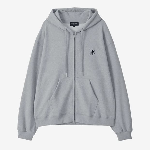 우알롱 시그니처 후드집업 그레이 M