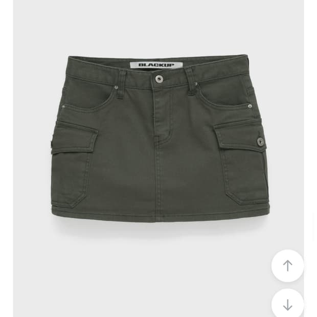 블랙업 카고 스커트 팬츠 치마바지