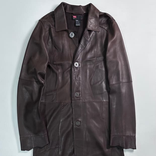 디젤 언발란스 레더 코트 