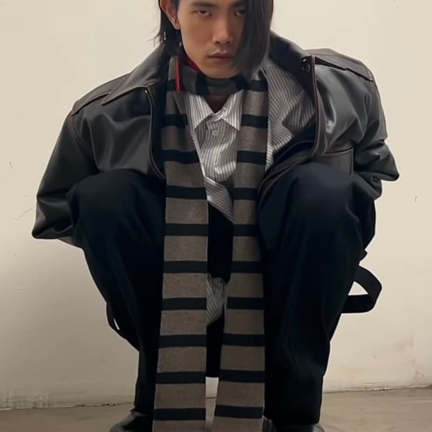 커미션 25fw 스트라이프 머플러