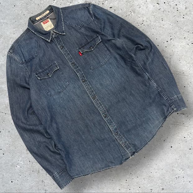 [L] 리바이스 모던핏 데님 웨스턴 셔츠 남방 긴팔 C348