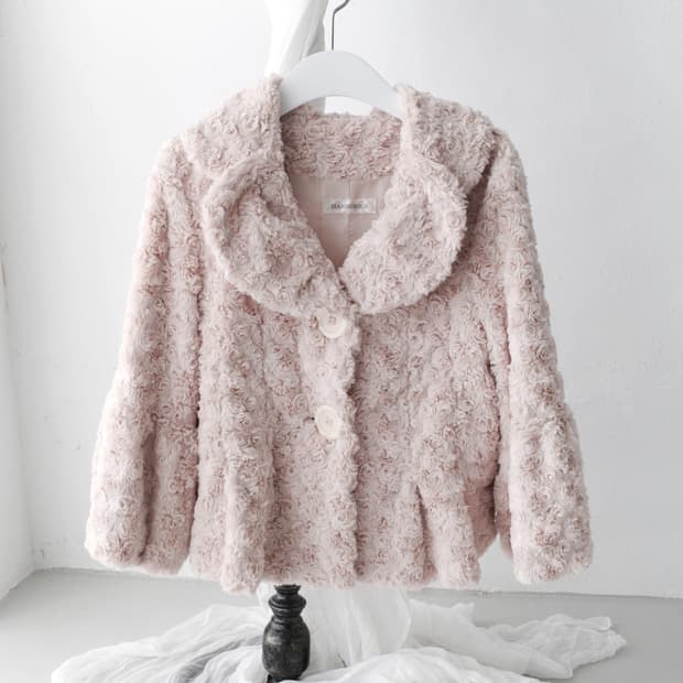 flower fur jacket