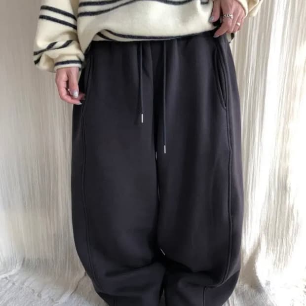 아밀트 슈가 스웻팬츠 기모 차콜브라운 amilt sugar sweat