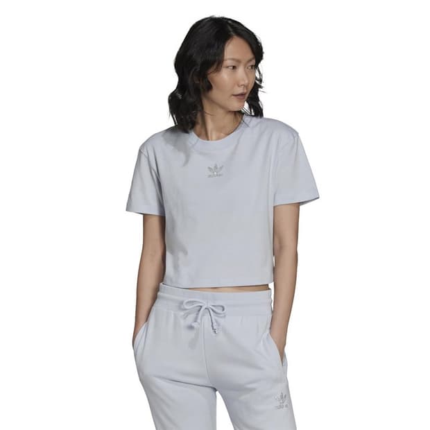 아디다스 2000 럭스 반팔 크롭 티셔츠 하늘색 M사이즈