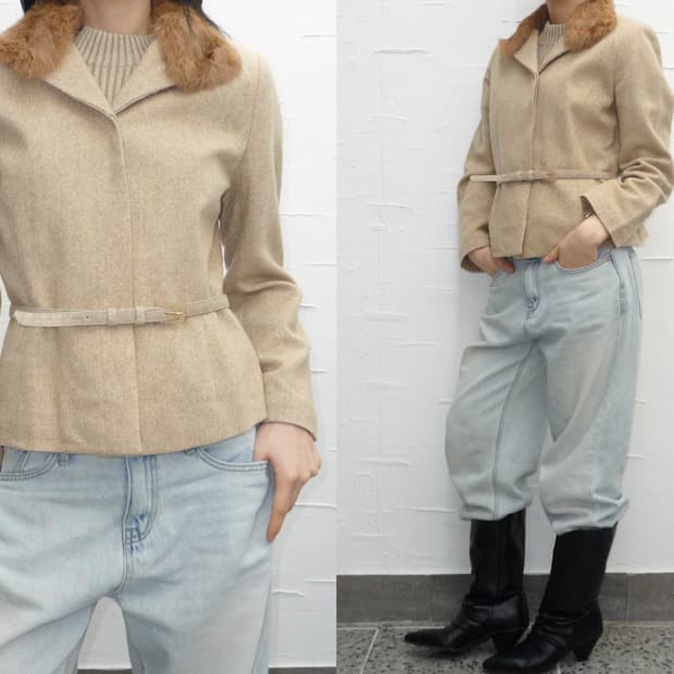 belt fur jacket