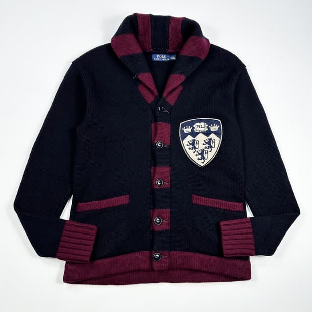 폴로 랄프로렌 클래식 숄카라 울 니트 가디건 M