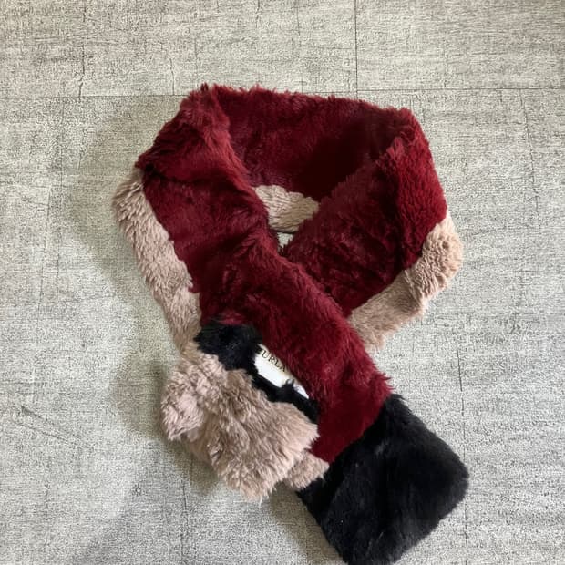 일본빈티지 Furla 하구미 올드스쿨아메카지 퍼목도리
