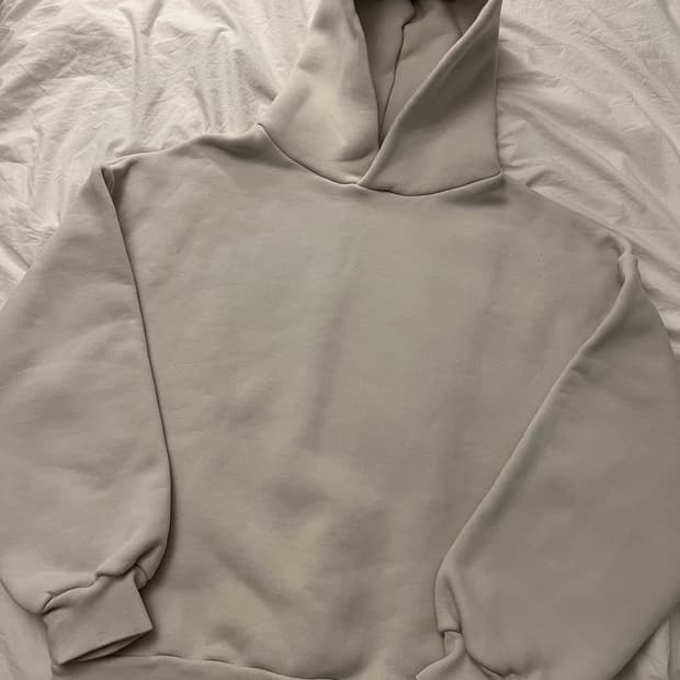 칸예 복각 velour garments 750gsm 후드티 ecru