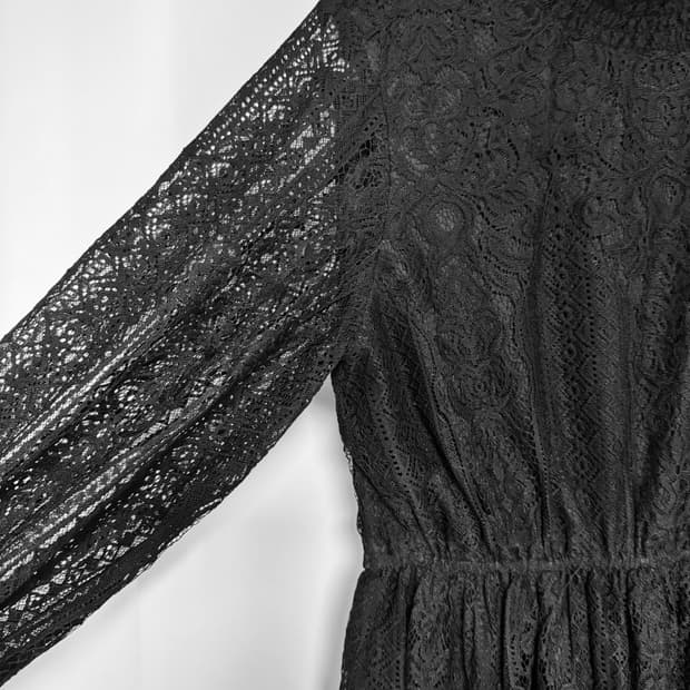 see-through lace dress