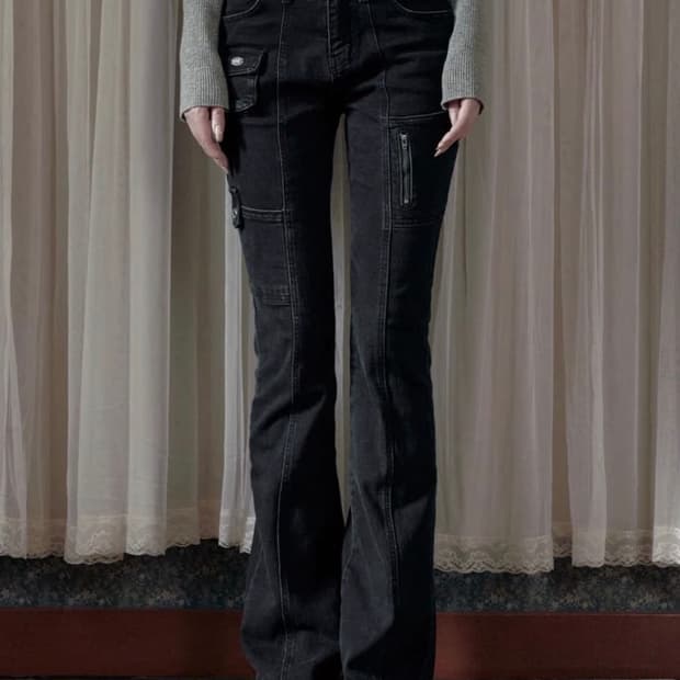 보헤미안서울 부츠컷 포켓 딥 그레이 