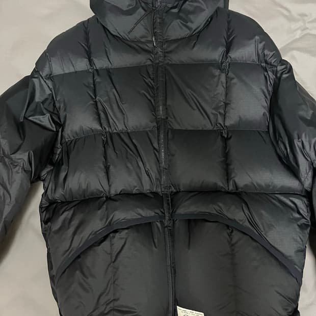 토니호크 스퀘어 프리미엄 다운 후드 숏푸퍼 네이비