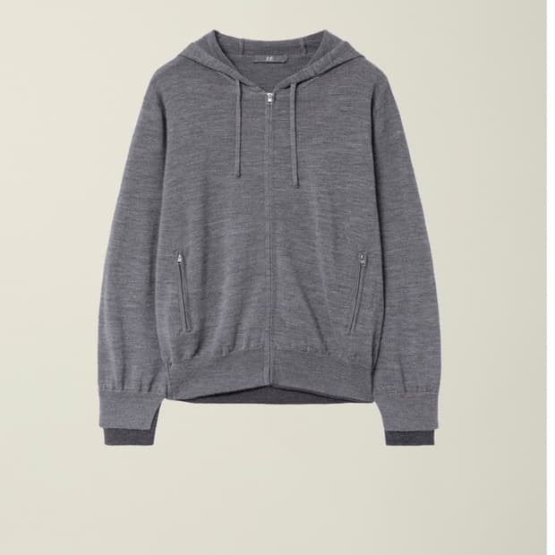 ee 누마레 레이어드 커프 니트 후드집업